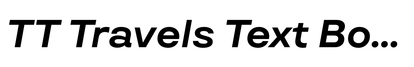 TT Travels Text Bold Italic
